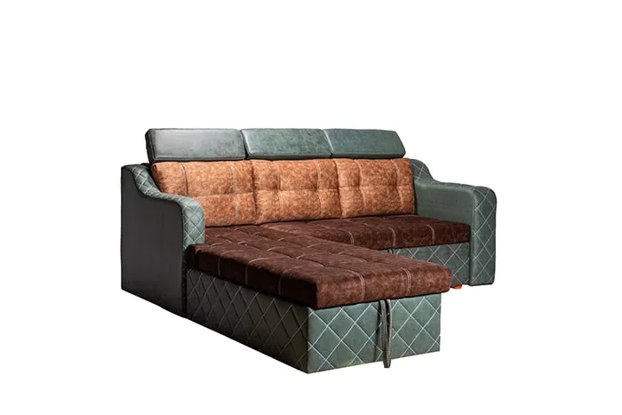 VIVDeal The Compact Rugged Sofa Cum Bed With Lounger & Storage